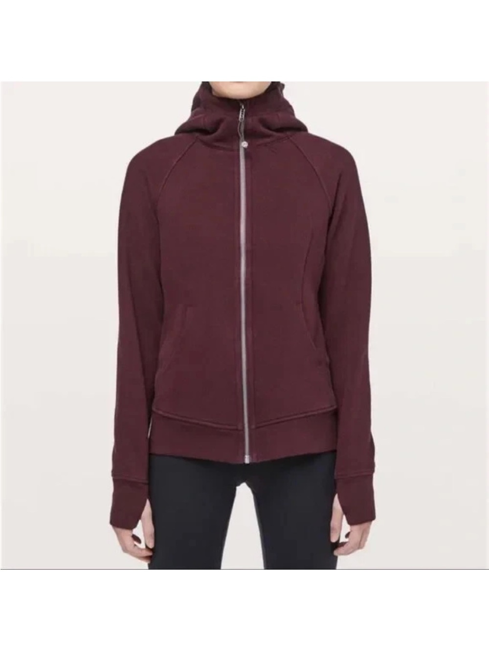 Lululemon Scuba Full Zip Hoodie Burgundy Size 16 LW4CGVS Athletic